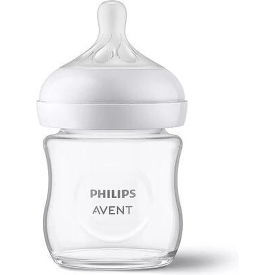 AVENT Natural Response Glasflasche für 0+ Monate, Weiß 120ml [SCY930/01]