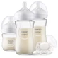 Set de regalo para recién nacido AVENT Natural Response con biberón de cristal de 120 ml, biberón de cristal de 240 ml 2 piezas y chupete ultrasuave de 0 a 6 meses
