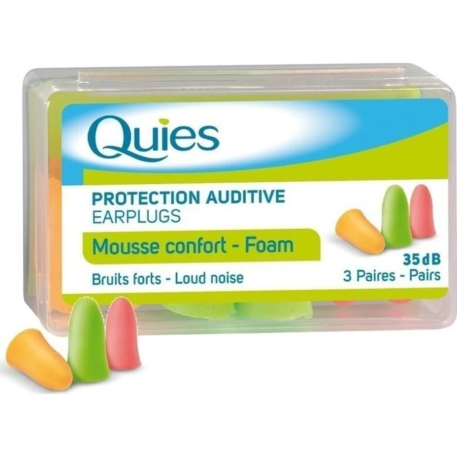 QUIES Zachte Polyurethaan Oordopjes x3