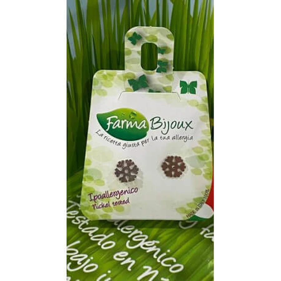 FARMA BIJOUX Pendientes hipoalergénicos sin níquel Snowflake A573