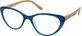 EYELEAD Reading Glasses-Presbyopia Blue Butterfly with wooden arm E205 +1.00