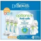 DR BROWN'S Set de 5 biberons en plastique contre les coliques avec tétine en silicone pour 0+ mois 2x150ml & 3x270ml WB 09600