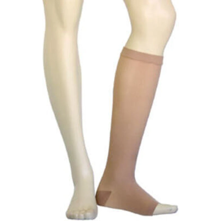 GOLDEN NET antitrombotische onderkniekousen klasse I, 18-22 mmHg met open teen Beige