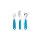MUNCHKIN Baby Cutlery Set Splash Metal Cutlery Set for 18+ Months 3 Pieces - Blue