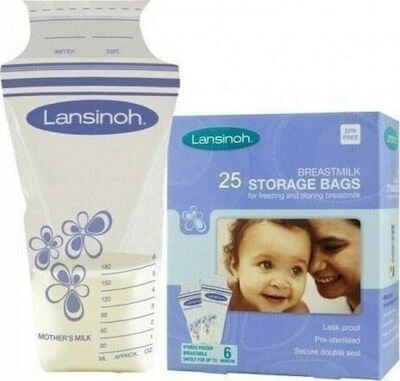 LANSINOH Breast Milk Storage Pouches 25 Pieces