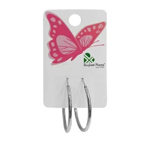 INOPLUS Pendientes hipoalergénicos sin níquel Plata Lily 0760 3cm