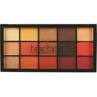 TECHNIC Paleta de sombras de ojos de pigmentos prensados Venus Rising con 15 tonos