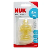 NUK First Choice+ High Flow Rubber Nipples 6+ 2 Pieces [10.713.243]
