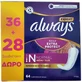 ALWAYS Expert Extra Protector Diario Normal 64 Piezas