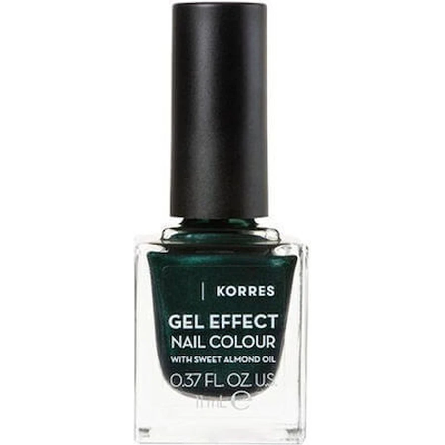 KORRES Gel Effect Nagellak Met Amandelolie Voor Intense Glans & Lange Houdbaarheid 11ml - 89 Fluweelgroen
