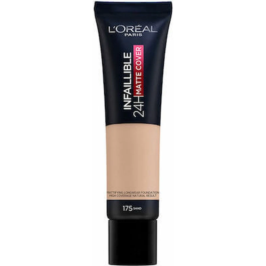 LOREAL Infallible Foundation 24H Matte Cover - Maquillage pour une couvrance mate et une stabilité jusqu'à 24 heures 30ml175 Cool Undertone