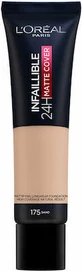 LOREAL Infallible Foundation 24H Matte Cover - Maquillage pour une couvrance mate et une stabilité jusqu'à 24 heures 30ml175 Cool Undertone