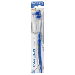 INADEN Crystal Medium Zahnbürste mit Schutzkappe - Blau