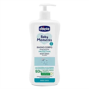 CHICCO Baby Moments Gel de ducha sin lágrimas para bebés con caléndula y glicerina Sin lágrimas desde el nacimiento 500ml