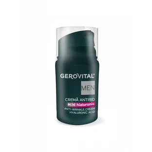 Crema antiarrugas con ácido hialurónico Gerovital Men, 30 ml, Farmec
