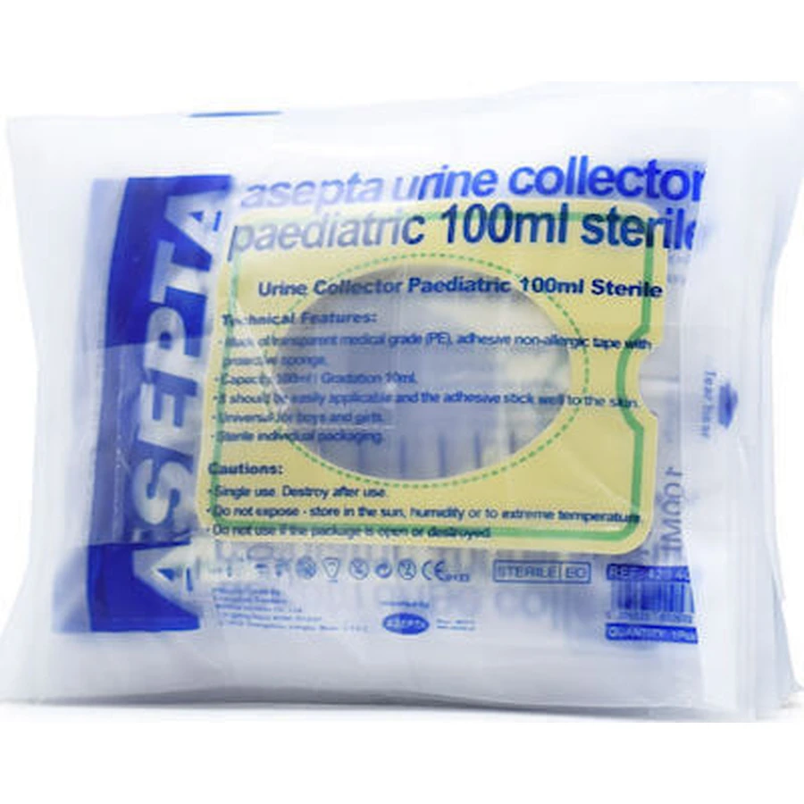 ASEPTA Prélèvement d'urine adhésif stérile pédiatrique 100ml