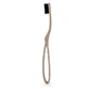 INTERMED Toothbrush Professional Eco Ergonomic Innovative, Extremely Flexible & Ergonomic Handle Made of Soft Rice Bark (4.600 Fibres) Beige x1