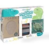FOAMIE Kids My Dino Buddy Gift Box For Boys From 3+ Years of Age 2 in 1 Body Hair Cleansing Bar & Travel Buddy Soap Case & Kids Hair Brush Dinosaurs