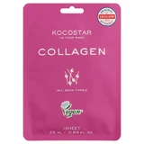 KOCOSTAR Collageen Sheet Face Mask Gezichtsmasker met 5 verschillende Plant Collageen Serum 1 stuk