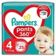PAMPERS Pants 360° Baby Windeln-Brakaki No4 Für 9-15kg 25 Stück