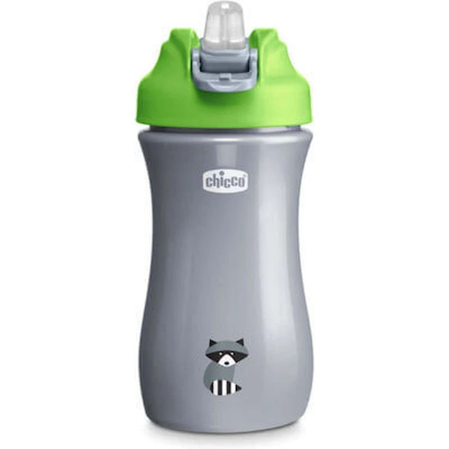 CHICCO Kids Pop Up Kinderbecher ab 2 Jahren in grüner Farbe 350ml [06920-30]