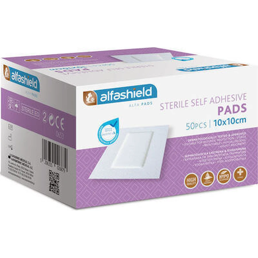 ALFASHIELD Sterylne plastry samoprzylepne 10x10cm 50 sztuk: ceny i cechy