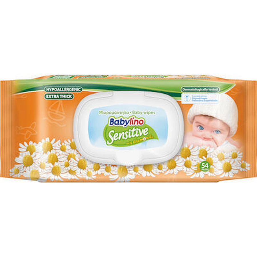 BABYLINO Baby Wipes Sensitive With Chamomile 54 Pieces