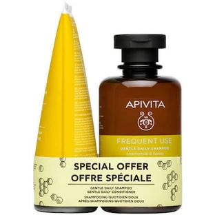 APIVITA Häufige Anwendung Tägliches Shampoo mit Kamille & Honig 250ml & Tägliche Anwendung Spülung 150ml