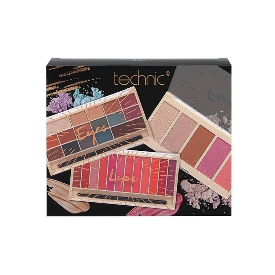TECHNIC doos van schoonheid Gift set met make-up paletten met lippenstift en blush schaduwen