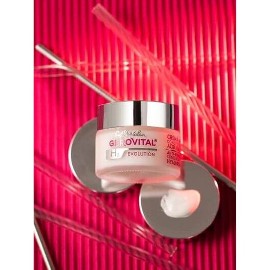 Crema antirid cu Acid Hialuronic, concentratie 3% Gerovital H3 Evolution 50 ml, Farmec
