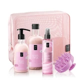 LAVISH CARE Set de Cuidado Corporal Rosa Bebé con Gel de Ducha, Crema Corporal y Bruma Corporal, Accesorios de Regalo para Masaje de Cabeza