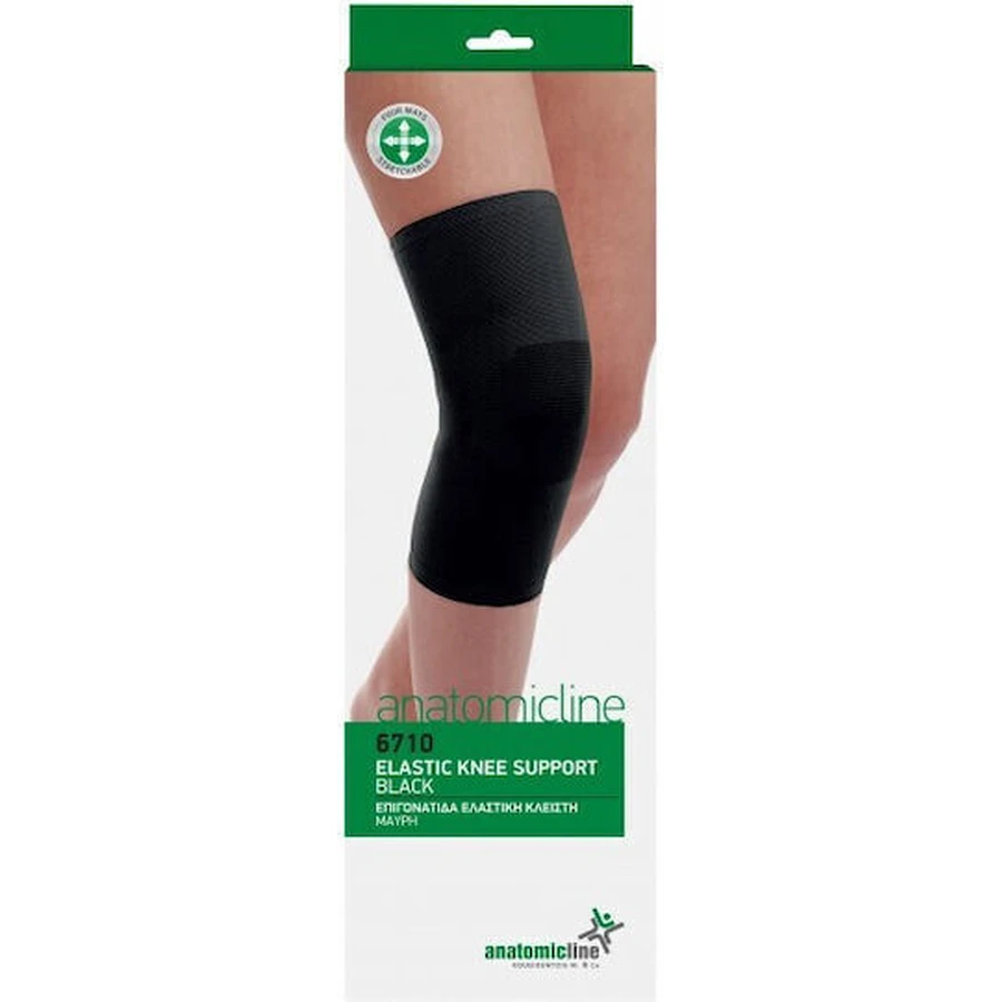 ANATOMIC LINE Elastische kniebeschermer gesloten zwart 6710