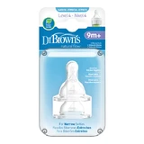 DR. BROWN'S Natural Flow Silicone Bottle Nipple Options+ With Narrow Neck Level 4 9+ Months 2 Pieces 313