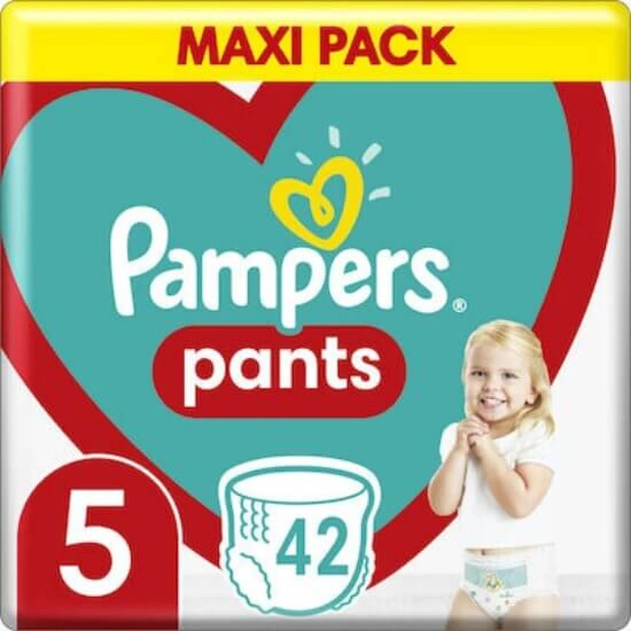 PAMPERS Baby Broekjes Nr.5 12-17Kgr 42 Stuks Maxi Pack
