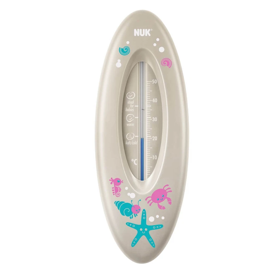 NUK OCEAN Badethermometer (Temperaturbereich: 0-50 Grad Celsius) in verschiedenen Farben - grau