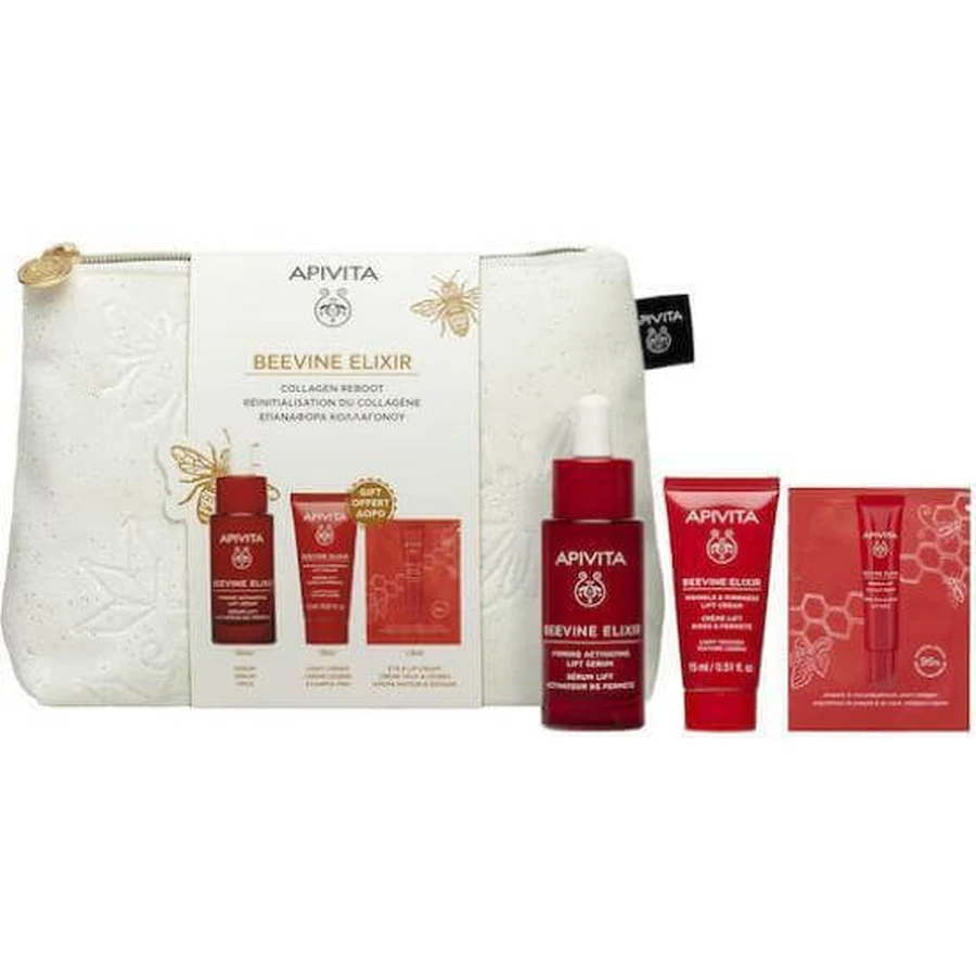APIVITA Promo Beevine Elixir Routine Activating Serum for Firming & Lifting 30ml & Gift Anti Wrinkle Cream for Firming & Lifting Light Texture 15ml & Gift Anti Wrinkle Cream for Eyes & Lips 1,5ml