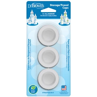DR. BROWN'S Travel Cap Para Transporte Seguro Para Botella Con Cuello Estrecho 3 Piezas 630