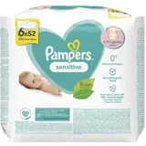 PAMPERS Sensitive Baby-Feuchttücher ohne Alkohol und Parabene (6 Packungen à 52 Stück) 312 Stück