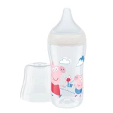 NUK Plastic Fles Perfect Match Antikoliek Fles Met Siliconen Speen Voor 3+ Maanden Wit Peppa Varken 260ml