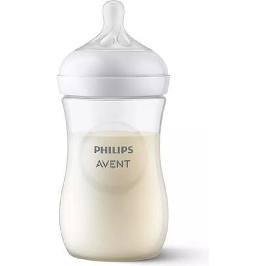 AVENT Natural Response Plastic Fles voor 1+ Maanden, Wit 260ml [SCY903/01]