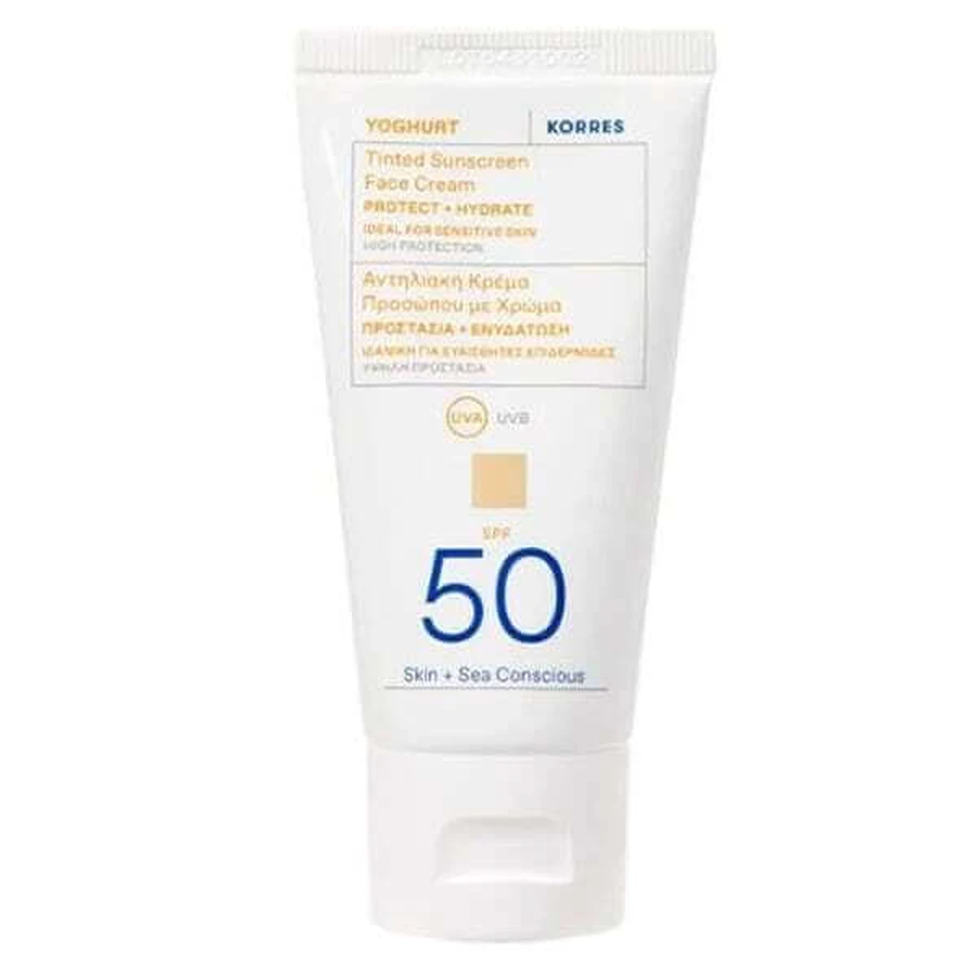 KORRES Joghurt Getönte Sonnenschutz-Gesichtscreme Schützen & Hydratisieren Sonnenschutz-Gesichtscreme mit Farbe SPF50 50ml