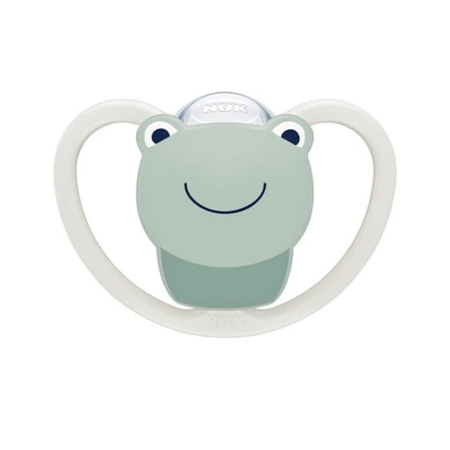 Sucette en silicone NUK Space 0-6m de différentes couleurs - Gris