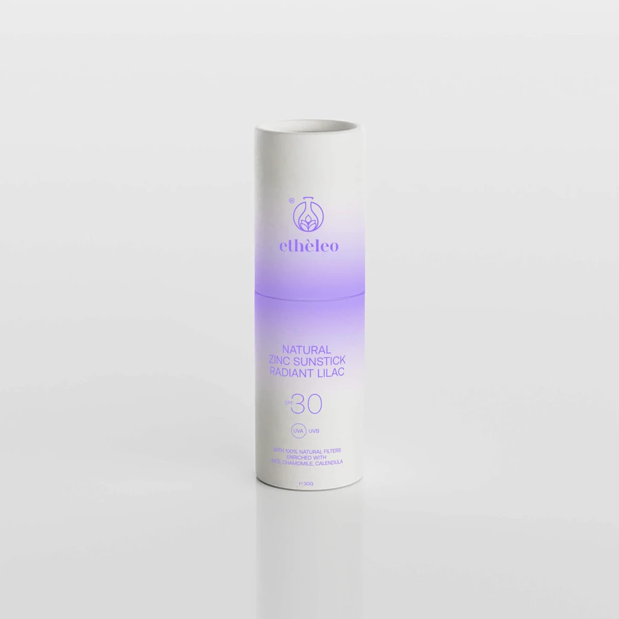 ETHELEO Stick Solar Zinc Natural Lila Radiante Protector Solar Cara SPF30 30g
