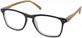 Lunettes de lecture et de presbytie EYELEAD Noir avec branches en bois Rouge E211 +2.25