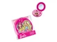LORENAY Barbie Makeup Case with 6 Lip Gloss, Brush &amp; Mirror