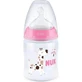 Biberón de silicona NUK First Choice de plástico 0-6m 150ml con indicador de control de temperatura - Rosa