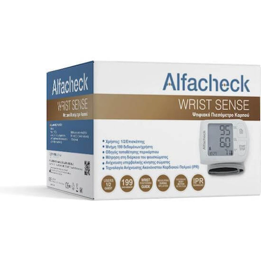 ALFACHECK Wrist Sense Manometru digital de presiune a încheieturii mâinii