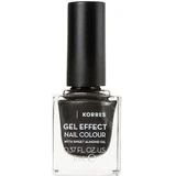 KORRES Gel Effect Nail Colour Nail Polish With Almond Oil For Intense Shine & Long Shelf Life 11ml - 96 Moonstone Grey
