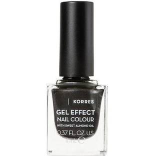 KORRES Gel Effect Nail Colour Nail Polish With Almond Oil For Intense Shine & Long Shelf Life 11ml - 96 Moonstone Grey