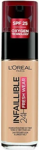 LOREAL Infaillible Foundation 32H Fresh Wear Base de Maquillaje Facial con Textura Ligera para una Cobertura Total Duradera 32 Horas 120 Golden Vanilla